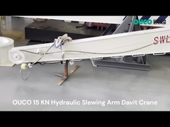 OUCO Hydraulic Davit giratorio de un solo brazo para bote de rescate